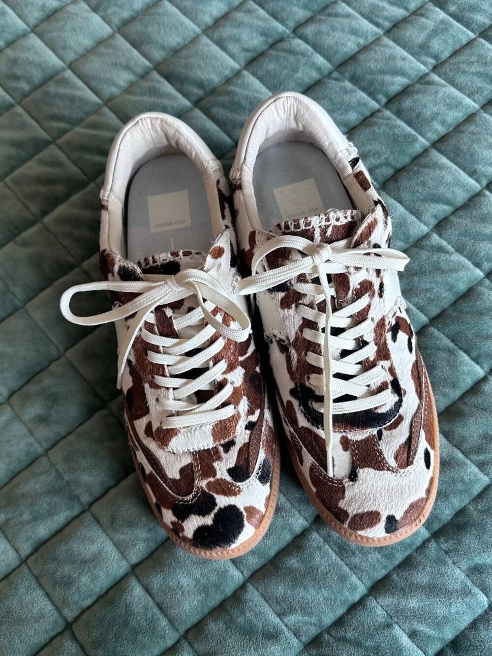 Size 9 Dolce Vita | Anthropologie Notice Stitch Cowhide Print Sneakers